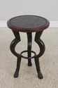 72505:  MAITLAND SMITH Mahogany And Metal Round En