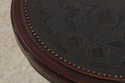 72505:  MAITLAND SMITH Mahogany And Metal Round En