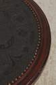 72505:  MAITLAND SMITH Mahogany And Metal Round En