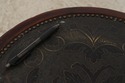 72505:  MAITLAND SMITH Mahogany And Metal Round En