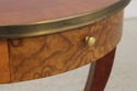 72519: BAKER Walnut Round Two-Tier Neoclassical Oc