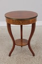 72519: BAKER Walnut Round Two-Tier Neoclassical Oc