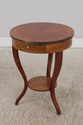 72519: BAKER Walnut Round Two-Tier Neoclassical Oc