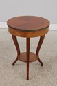 72519: BAKER Walnut Round Two-Tier Neoclassical Oc