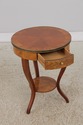 72519: BAKER Walnut Round Two-Tier Neoclassical Oc