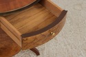 72519: BAKER Walnut Round Two-Tier Neoclassical Oc
