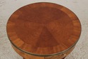 72519: BAKER Walnut Round Two-Tier Neoclassical Oc