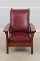 72523: Gustav STICKLEY Antique Mission Oak Burgund