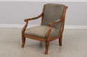 72532 : French Louis XVI Carved Leather Arm Chair
