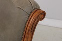 72532 : French Louis XVI Carved Leather Arm Chair