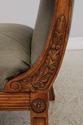 72532 : French Louis XVI Carved Leather Arm Chair