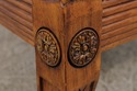 72532 : French Louis XVI Carved Leather Arm Chair