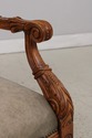 72532 : French Louis XVI Carved Leather Arm Chair