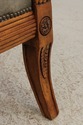 72532 : French Louis XVI Carved Leather Arm Chair