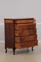 72569: Vintage French Style Bow Front 5 Drawer Inl