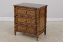 72637: Pair DREXEL Bamboo Form 3 Drawer Nightstand