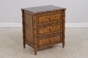 72637: Pair DREXEL Bamboo Form 3 Drawer Nightstand