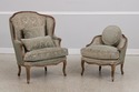 72672: Louis XV Style 3 Piece Upholstered Chaise L
