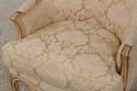 72675: Pair Damask Upholstered French Louis XV Ber