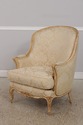72675: Pair Damask Upholstered French Louis XV Ber