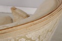 72675: Pair Damask Upholstered French Louis XV Ber