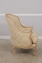 72675: Pair Damask Upholstered French Louis XV Ber