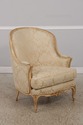 72675: Pair Damask Upholstered French Louis XV Ber