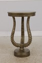 LF72684: Vintage Eglomise Glass Top Accent Table