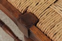 72704: Country French Rush Seat Bench