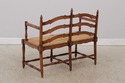 72704: Country French Rush Seat Bench