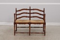 72704: Country French Rush Seat Bench