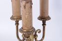 F72708: Vintage Marble & Brass 3 Light Table Bouil