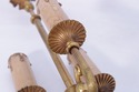 F72708: Vintage Marble & Brass 3 Light Table Bouil