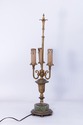 F72708: Vintage Marble & Brass 3 Light Table Bouil