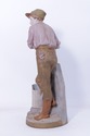 F72709: Royal Dux Bohemia Peasant Boy Pottery Figu