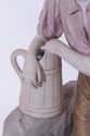 F72709: Royal Dux Bohemia Peasant Boy Pottery Figu
