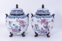 F72720: Pair Of WILTON Chinoiserie Lidded Porcelai