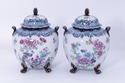 F72720: Pair Of WILTON Chinoiserie Lidded Porcelai