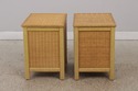 72728: Pair LEXINGTON Henry Link Wicker Nightstand