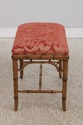 72801: Pair Of Faux Bamboo Upholstered Stools/Otto