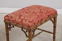 72801: Pair Of Faux Bamboo Upholstered Stools/Otto