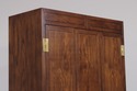 72803: HENREDON Campaign Style Oak Bedroom Armoire
