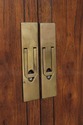72803: HENREDON Campaign Style Oak Bedroom Armoire