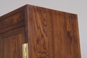 72803: HENREDON Campaign Style Oak Bedroom Armoire