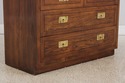72803: HENREDON Campaign Style Oak Bedroom Armoire