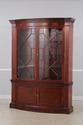 72808: BAKER Vintage Mahogany Bow Front China Cabi