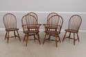 72824: Set of 6 HITCHCOCK Oak Windsor Style Dining
