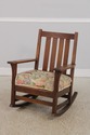 F72837: Antique L&JG STICKLEY Mission Oak Rocking 