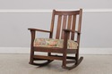 F72837: Antique L&JG STICKLEY Mission Oak Rocking 