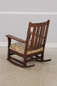F72837: Antique L&JG STICKLEY Mission Oak Rocking 